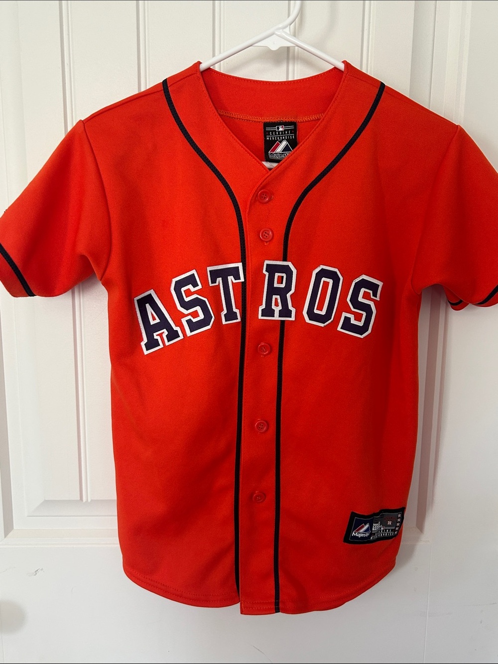 Majestic Orange Houston Astros Kids Jersey with Navy Trim